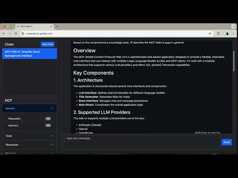Github Megagrindstone Mcp Web Ui Mcp Web Ui Is A Web Based User
