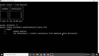 Stored Procedure Solved Example(Part 2) in SQL (DBMS)