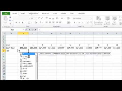 Lesson 3 video 4: IRR function in Excel Lesson 3 video 4: IRR function in Excel