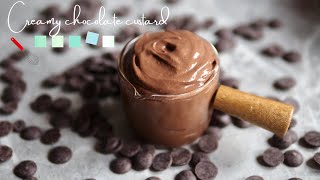 Creamy Chocolate custard / ช็อคโกแลตคัสตาร์ด เนียน นุ่ม ครีมมี่สุดๆ