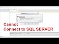 Cannot Connect to SQL SERVER , Network related Error or (  Microsoft SQL Server, Error: 17142 ).