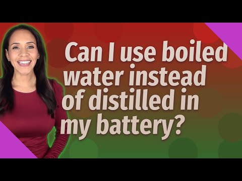 Can you use bottled water instead of distilled water in a battery?