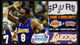 2002 WCSF Game 4  Highlights - Los Angeles Lakers at San Antonio Spurs