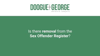 Is there removal from the Sex Offender Register?