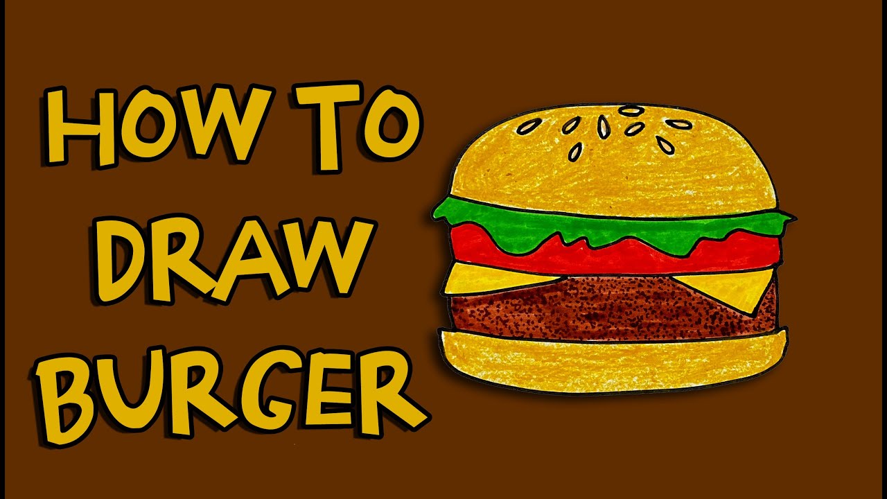 How To Draw A Cheeseburger | Easy Drawings For Kids | - YouTube