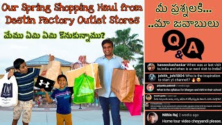 మీ ప్రశ్నలకి మా జవాబులు | Q & A | Spring Shopping Haul | USA Telugu Vlogs |Telugu Vlogs from USA