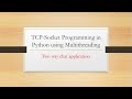 TCP-Socket Programming in Python using Multithreading