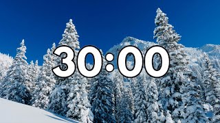 30 Minute Winter Countdown Timer With Relaxing Music ❄️🎶