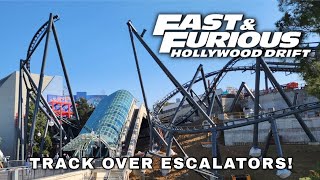 Track Over Escalators Installed for Fast \u0026 Furious: Hollywood Drift!! | USH Vlog #38 | 1/28/25