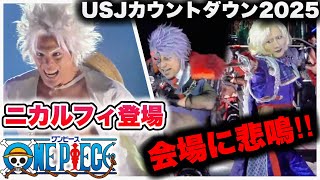 【USJ】実写で動くニカルフィが初めて撮影可能に／まさかのキャラがサプライズ登場し会場に大悲鳴【NO LIMIT! カウントダウン 2025】ワンピース・プレミア・スペシャル・カウントダウン・ショー