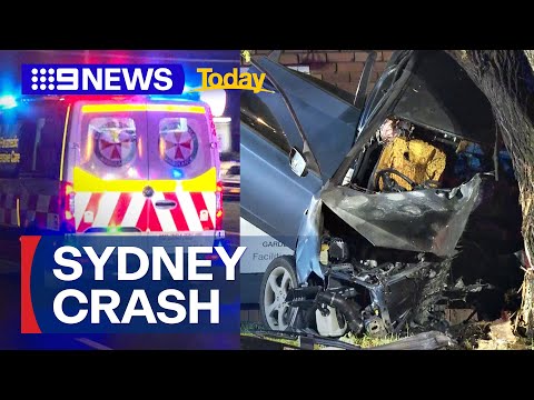 Three teenagers hospitalised after car crash in Sydney 9 News Australia