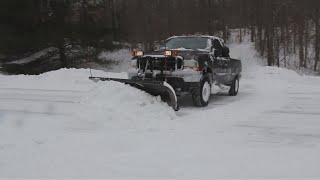 Plow slams through train tracks