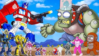 Optimus Prime vs. King Kong's Giant Robot: Plans and Zombies | Evolution of Carton Transformers 2D