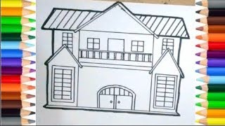 Cara Menggambar Dan Mewarnai Rumah Tingkat - 30 Menggambar Cara Gambar ...