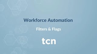 Workforce Optimization (WFO): Filters & Flags