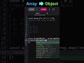 How to convert array to array object in Javascript #javascript #coding