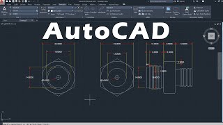 AutoCAD, How to drawing Union connector, basic AutoCAD, Autodesk, Sketches 1 of 3