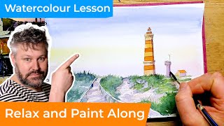 Step-by-step Watercolour Lighthouse Painting Lesson - Watch The Full Demonstration!