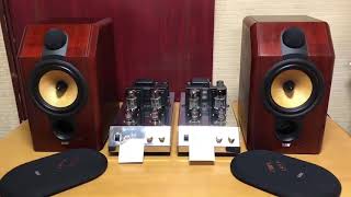 オーディオ試聴動画 B＆W CDM-1SE 三栄無線KT88シングル(６L6仕様)1 バイアンプ接続 2