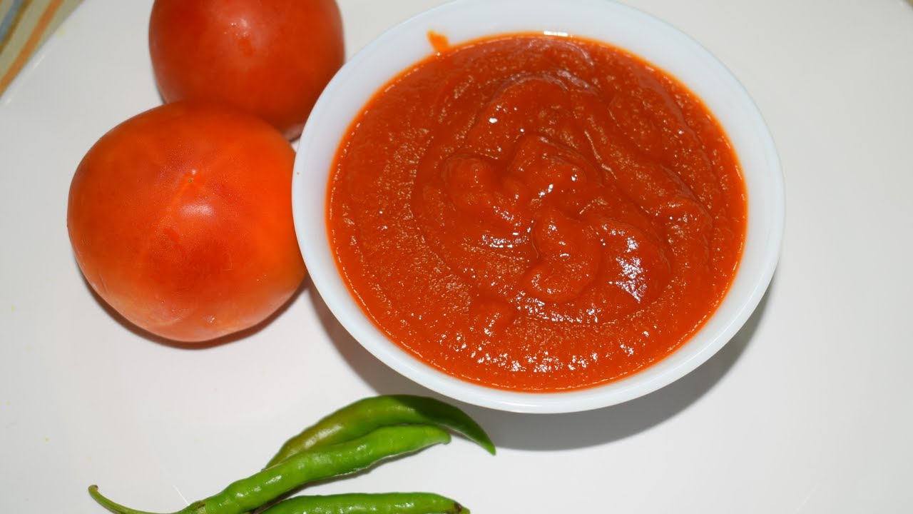 Tomato Sauce | How To Make Tomato Ketchup At Home | Home Made Tomato ...