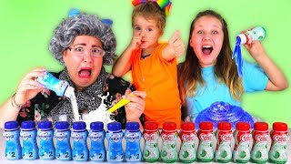 Don't Choose the Wrong Baby Milk Slime Challenge! Ruby Rube vs Granny