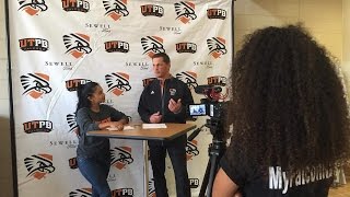 UTPB Falcon Football Head Coach, Justin Carrigan