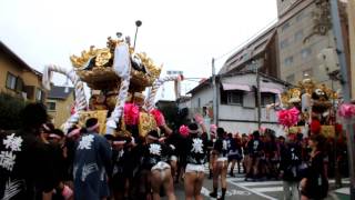 ☆１１高砂神社の秋祭り１１日、農人町と浜田町の屋台二台練り☆