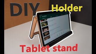 How to make iPad tablet stand template DIY cardboard