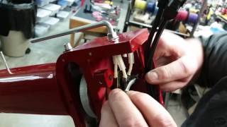 Changing take up lever on Nolting