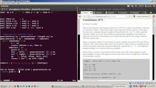 Arithmetic Puzzle - Haskell live coding