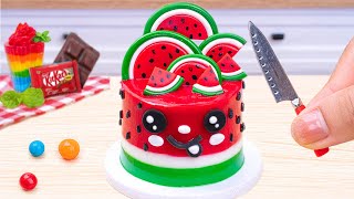 Sweet Watermelon Chocolate Cake | Best Miniature Chocolate Cake Decorating Ideas🌈Rainbow KitKat Cake