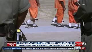Third employee tests positive at Wasco State Prison