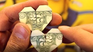 How to Fold Double Hearts: Dollar Bill Origami