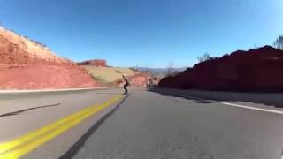 Sam Ivey testing our Sector 9 skateboard lube on his downhill board.