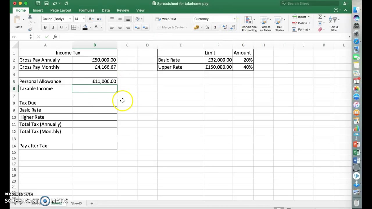 Calculating Income Tax Using Excel - Easy Method - YouTube