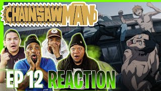 CHAINSAW MAN (S1 x Ep12) ANIME REACTION || Katana Vs Chainsaw