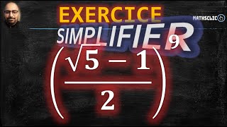 🔴OLYMPIADES INTERNATIONALES DE MATHÉMATIQUES || SIMPLIFIER L'EXPRESSION ((√𝟓−𝟏)/𝟐)^𝟗