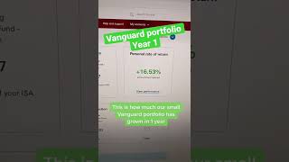 Vanguard Portfolio Update Year 1 - Investing For Financial Independence - Beginners setup #shorts