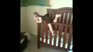Aiden Byboth climbing out