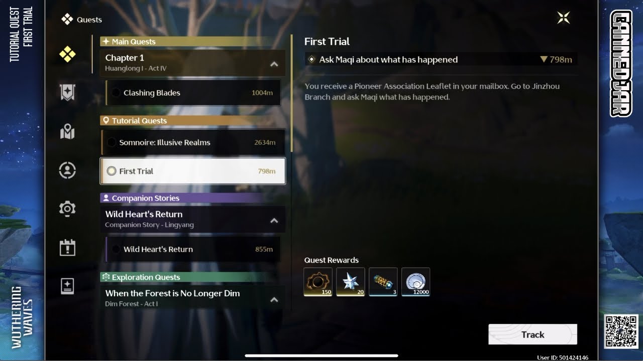 Tutorial Quest First Trial Wuthering Waves Youtube
