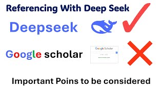 How to use Deepseek for referencing style: Important Points to Consider