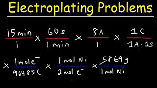 Electrolysis & Electroplating Practice Problems - Electrochemistry