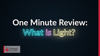 One Minute Review: What is Light?