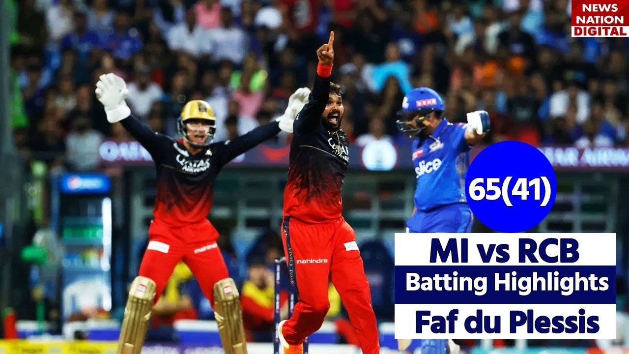 RCB Vs MI Full Match Highlights 2023 : Mumbai Indians Vs Royal ...