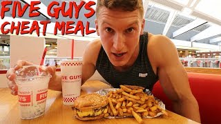 FIVE GUYS FEAST | Fast Food Cheat Meal | Half Day of Eating & Training