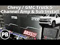 2019 - 2024 + Chevy / GMC Truck 5 Channel Amp & Sub Install