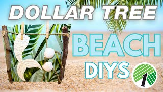 🧜‍♀️ 5 NEW Beach Dollar Tree DIYS for Summer & Coastal Decor! AND Beach Tiered Tray