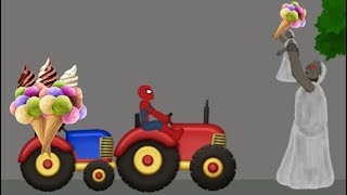 Granny vs Spiderman, Hulk Chicken Pop it Car Tree Funny Aniamtions - Drawing Cartoon 2