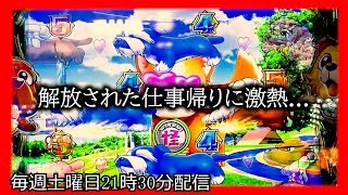 解放された仕事帰りにお金を増やそうとしてみたら、とんでもない激熱がやってきました。【PAわんわんパラダイスCELEBRATION】【沖海5 パチンコ 海物語 ライブ ガチ践大海5!】#パーラーあげ実