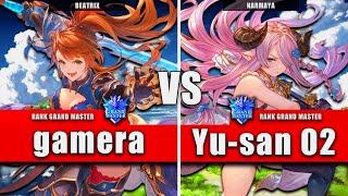 GBVSR ▰ gamera (Beatrix) VS Yu-san 02 (Narmaya) | High Level Gameplay